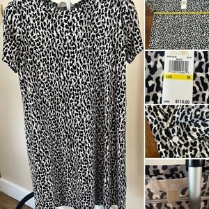 Michael Kors Black and White Animal Print Dress